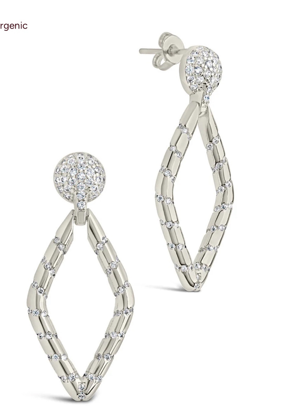 Sterling Forever Gisele CZ Drop Earrings